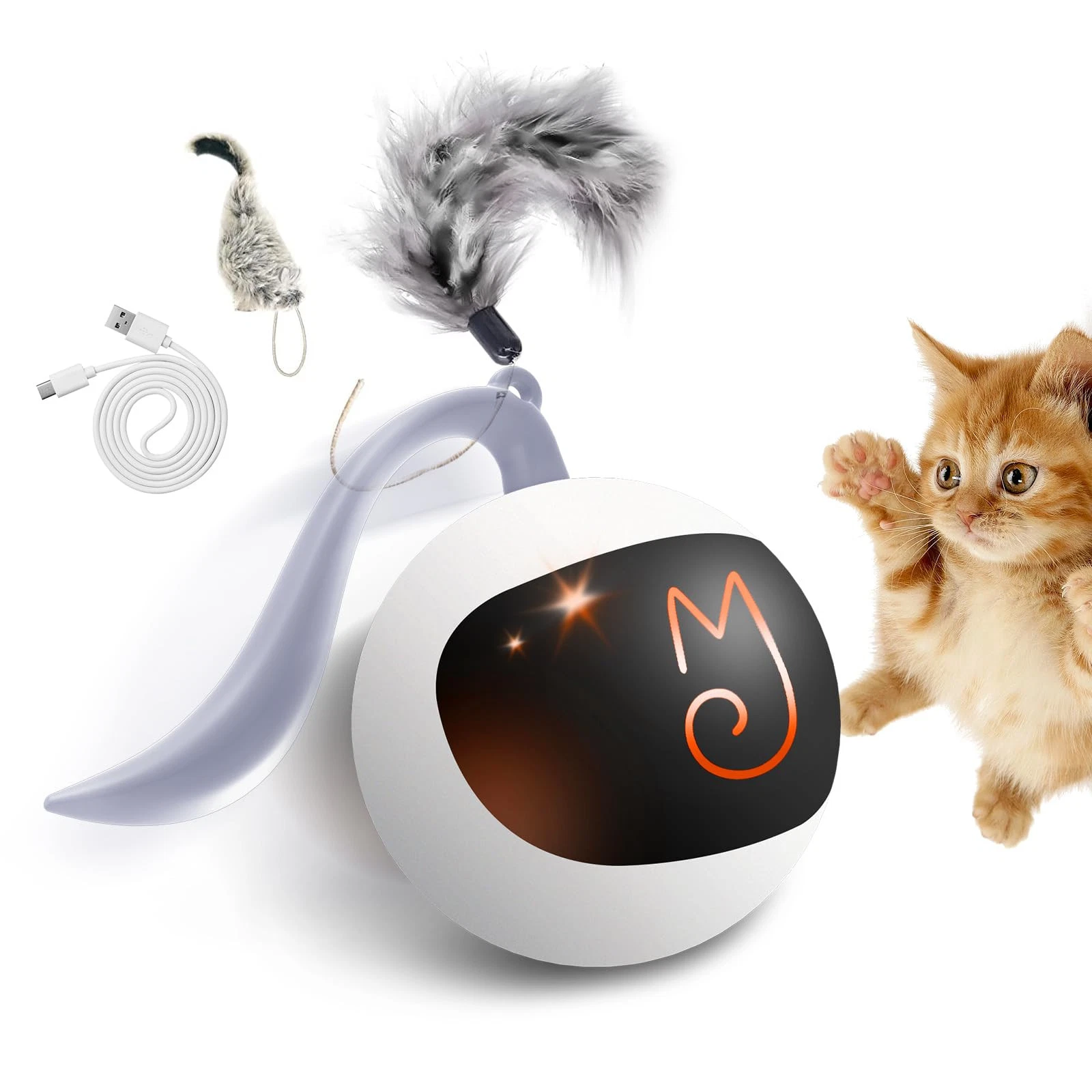 Migipaws Interactive Cat Ball Toy Set, Fun Tracker, Automatic Rolling Chase Ball
Opens in a new wind