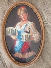 Vintage St. Pauli Beer Girl Advertising Vinta...