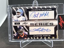 2022 Leaf Signatura Series Javontae Williams and Clinton Portis 1/1 Dual Auto
