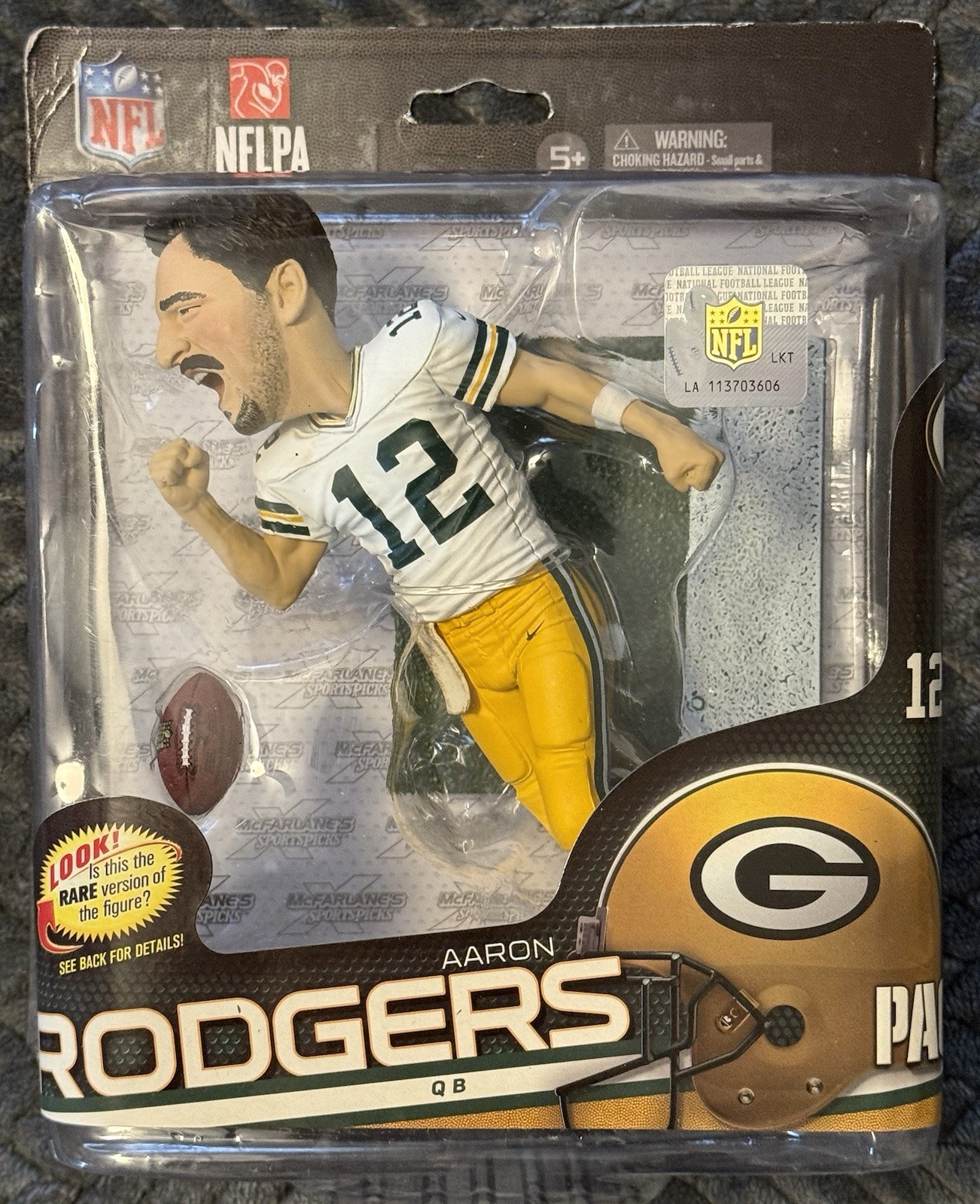 AARON RODGERS ~McFarlane Action Figure Series 34 Big Head Chase Variant /3000