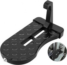 Car Door Step Aluminum W/ 400lb Capacity Anti-Slip Surface Foldable Car Roof