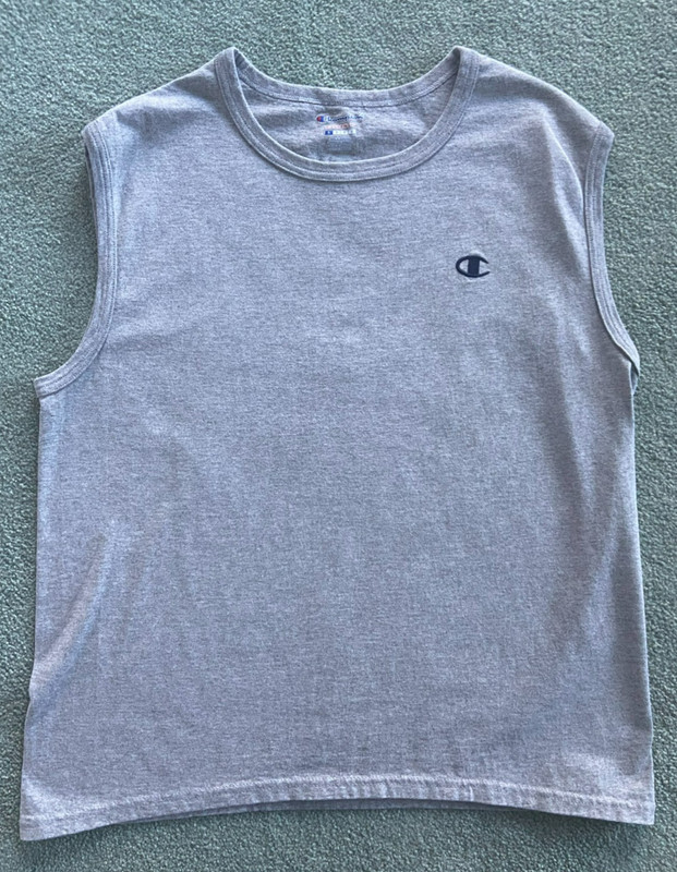 Champion Men's Large Gray Sleeveless Workout Shirt