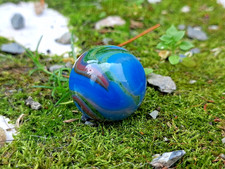JABO/DAS Blue Racer Green Aventurine Swirl Marble Size .71 Mint