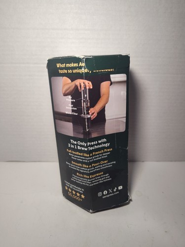 85276082523 AeroPress Go Plus Coffee Maker with cup Cream AeroPress NEW OPEN BOX - Picture 3 of 5