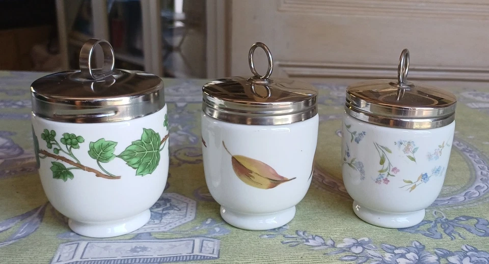 Lot 3 Cuit Oeuf Egg Coddler - Royal Worcester et Crown Staffordshire England - Photo 3/4