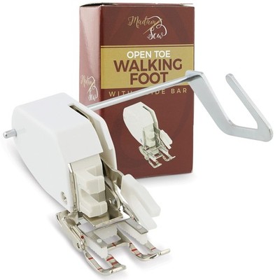 Open Toe Walking Foot for Quilting and Sewing Through Multiple Layers & Match...
