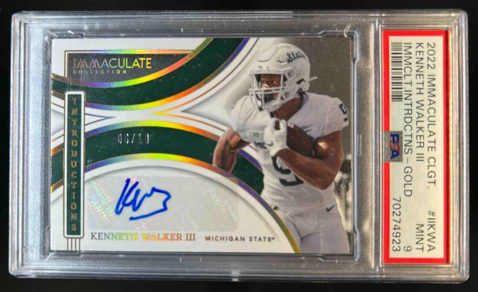 Kenneth Walker III Panini Immaculate Collection Collegiate Immaculate Introductions #IIKWA Gold