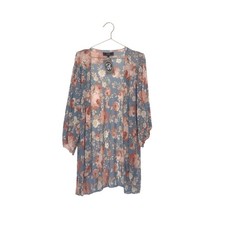 Lucky  Blessed muted floral open front kimono new with tag size medium