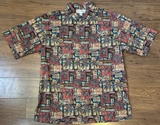Tori Richard Mens Hawaiian Multicolor Button Down Shirt Medium Cotton USA Made
