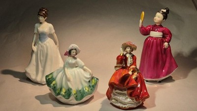 VIER ROYAL DOULTON Figuren - Vanity, Melody, Top o the Hill, Sunday Best