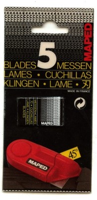 Creative Hobbies: 5 CUTTER BLADES, 45° Bevel Cut - Maped - New