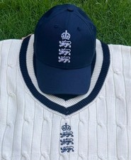 England 1924 Retro Crest Navy Blue Baseball Style Cricket Cap, Adult Size @ &pound;15