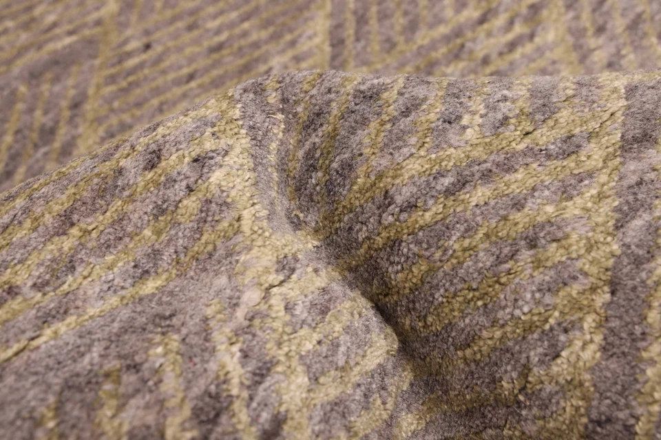 Alfombra oriental tradicional telar a mano alfombra de lana/seda de 5'11" x 8'11" Foto 3 de 4