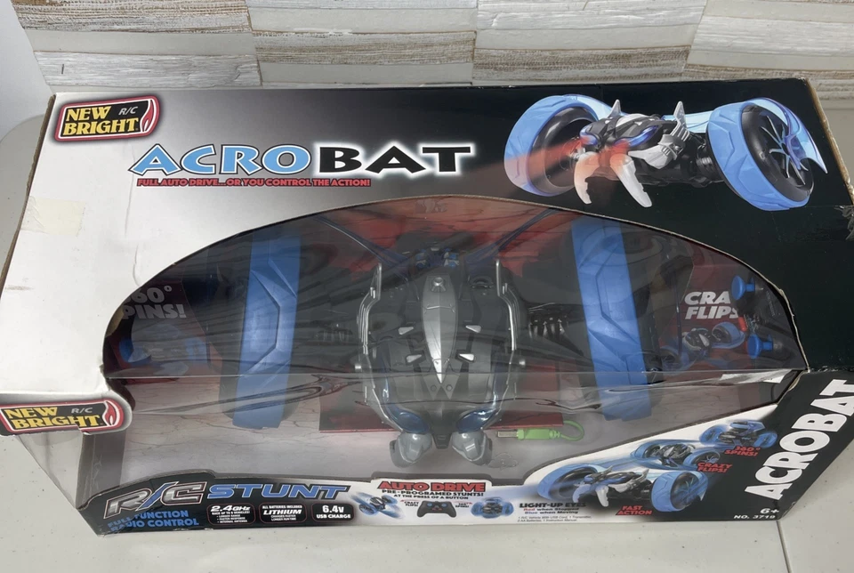 New Bright R/C Acrobat Full Function, 6.4V RC Stunt Auto Drive USB Charge NIB - Image 2 of 3