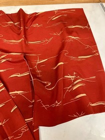 Japanese Vintage Red Haori Kimono Jacket Retro Traditional Pattern Women