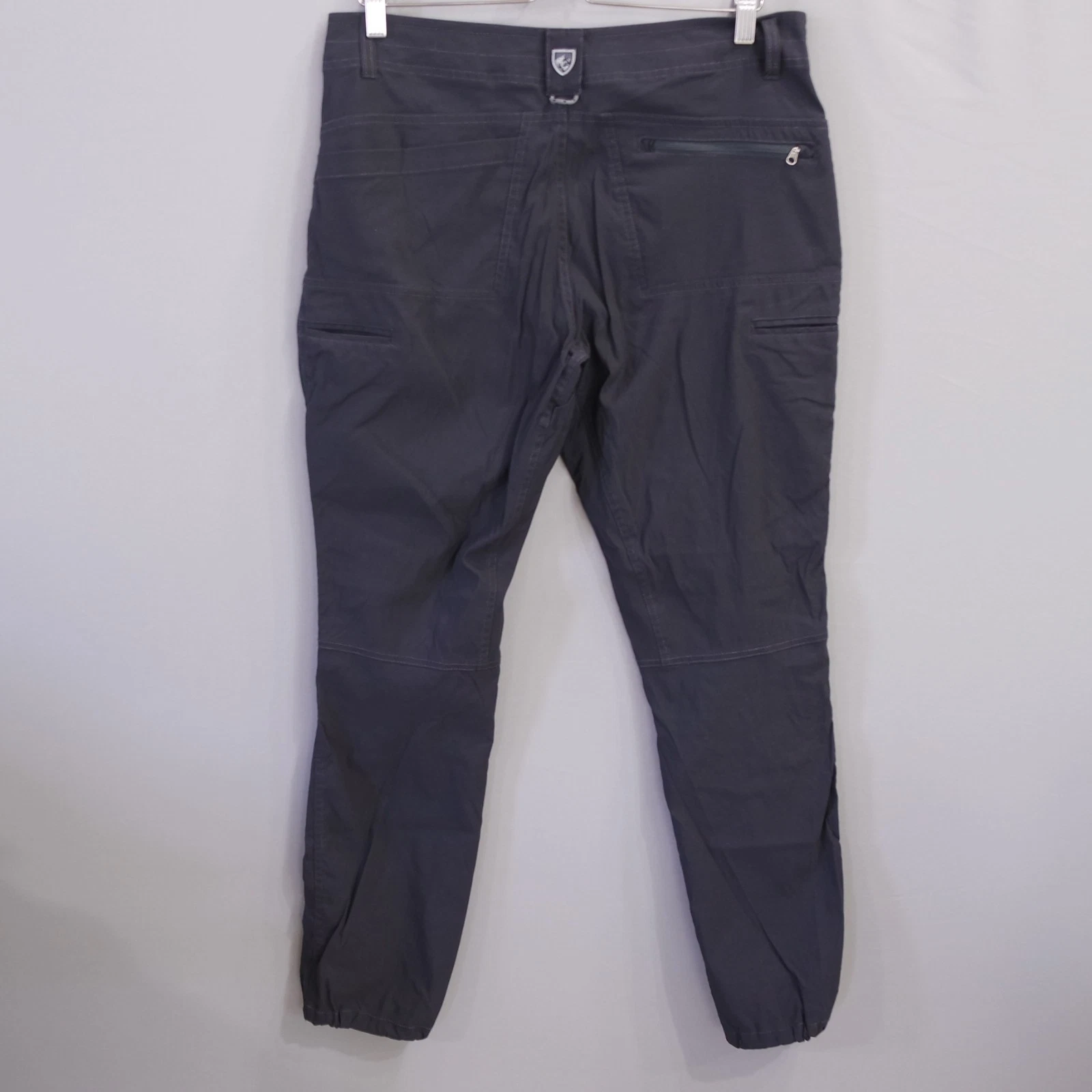 KUHL Pants Mens Size 34x32 Fit 34x31.5 Charcoal Tapered Flat Front Hiking Trail