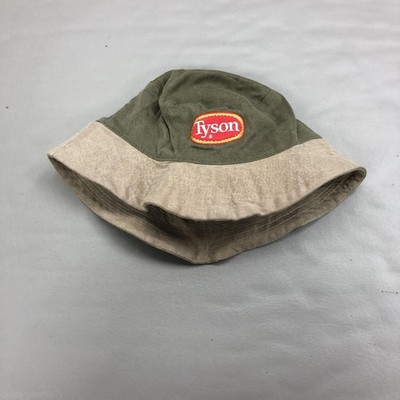 Tyson Hat Bucket Fitted Mens Green Tan Advertising Promo Logo Casual Outdoor