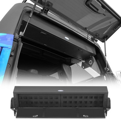 For Ford Bronco Trunk Upper MOLLE Storage Box Lockable Overhead Gun & Gear Vault