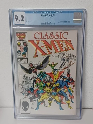 CLASSIC X-MEN #1 (Marvel Comics, 1986) CGC Graded 9.2   ~ART ADAMS ~WHITE Pages
