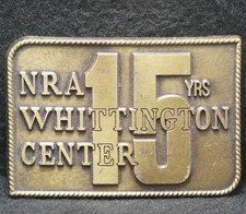 XE23180 VINTAGE 1970s NRA WHITTINGTON CENTER GUNS ORGANIZATION BELT BUCKLE