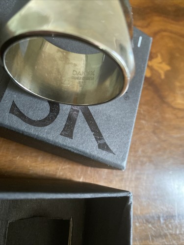 🌟Vintage Set of 4 Dansk Napkin Rings ~ Chrome \ Silver Origami ~🌟 - Bild 6 von 6