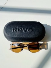 Revo Polarized Sun Glasses with case Amber Brown Gold Sunglasses Revo Glasses