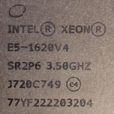 Intel Xeon E5 1620V4 CPU