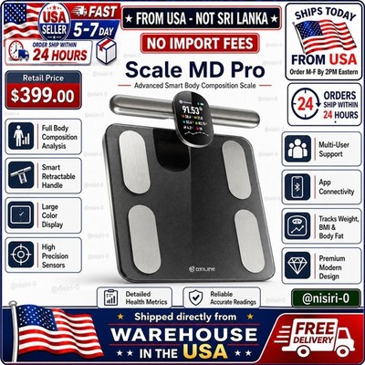 Scale MD Pro Smart Body Composition Scale OLED Bluetooth USB-C NIB From USA 