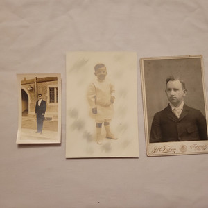 J. H. Stiles Lot 3 Sepia Cabinet Card Portrait Photos Men & Children Unframed