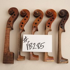 Lot of 5 violin scrolls heads necks antique repair restoration training VB285