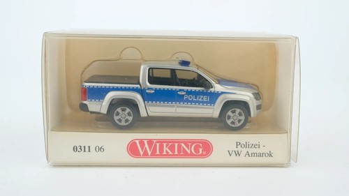 Wiking H0 031106 VW Amarok policía plata azul | Condition: Gebraucht