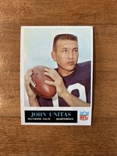 1965 PHILADELPHIA #12 JOHN UNITAS BALTIMORE COLTS  FOOTBALL CARD EX+