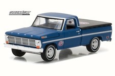 GREENLIGHT STP 1969 FORD F-100 PICK UP TRUCK with BED COVER 1/64 BLUE 41020 C