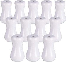 12 Pieces White Blind Pull Cord Knobs 1.26" x 0.75" Wood Tassels Window Blinds
