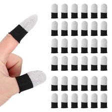 Mobile Gaming Finger Sleeve, 120 Pack Controller Finger Thumb Sleeve, White