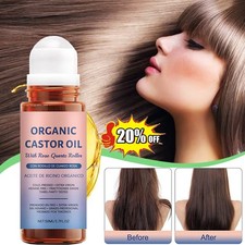 Organic Golden Castor Oil Roll-On with Rose Quartz for Skin,Hair  Wrinkle US