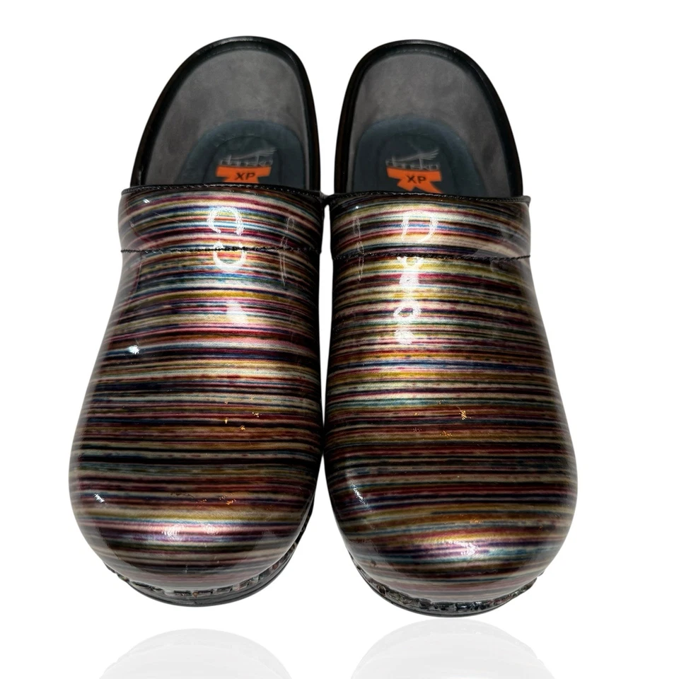 Zuecos para mujer Dansko Pro XP gris charol multicolor talla 39 EU/8,5-9 EE. UU. Foto 4 de 4