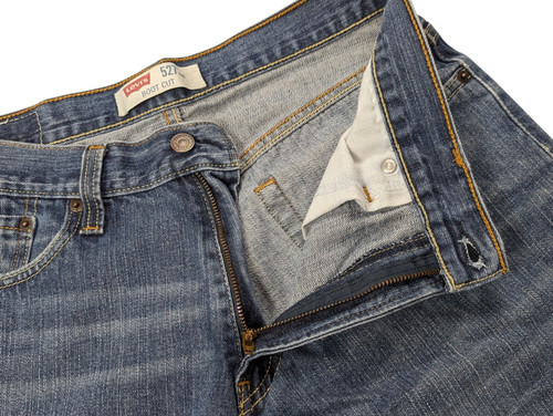 Levis 527 Slim Boot Cut Jeans Herren 34x34 (passt 32x32) Low Rise Blau Denim Western - Bild 3 von 14