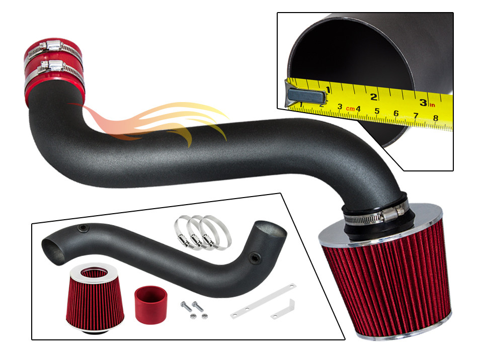 RW RED Sport Ram Air Intake +Filter For 1992-1995 S10 Blazer 4.3L V6 Vortec CPI