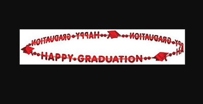 Amscan Flying Colors Graduation Bead Necklace Party Favour, Red, Plastic, 32'' Pa
