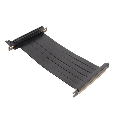 (Black)PCIE 3.0 X16 GPU Riser Cable High Speed Flexible Right Angle PCI-E Port - Afbeelding 2 van 12