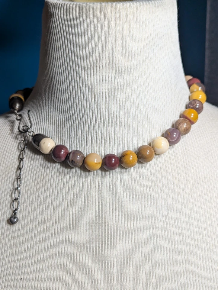 Collar Jay King Plata Esterlina Encuentra Mookaite Multicolor 18"- 21" 90g Foto 3 de 4