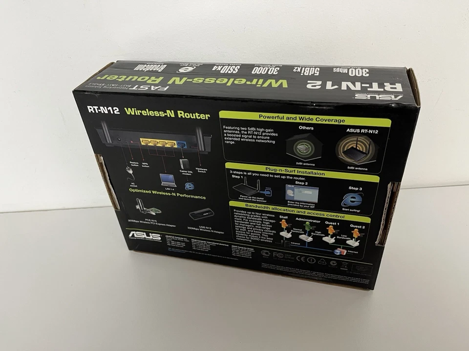 ASUS RT-N12 Wireless 3-in-1 Router/AP/Range Extender N300 - BRAND NEW* FREE POST - Image 2 of 3