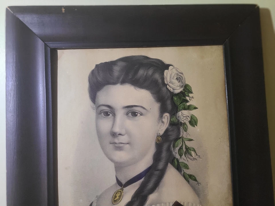 Litografía original antigua Currier & Ives El orgullo del oeste 1870 enmarcada  Foto 3 de 4