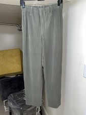 Homme Plisse Issey Miyake Men's Pleated Trousers Sz 1 Green