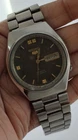 Vintage Seiko 5 Automatic Gray Dial 6309 17J D/D Steel Band Men Wristwatch