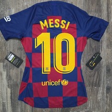 2020 Nike Barcelona Home Soccer Jersey Lionel Messi Women XS Spain Argentina