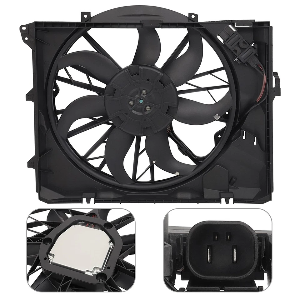Conjunto de ventilador de refrigeração do radiador para 2008 2009 2010 2011 2012 2013 BMW 128I 12V - Imagem 2 de 4