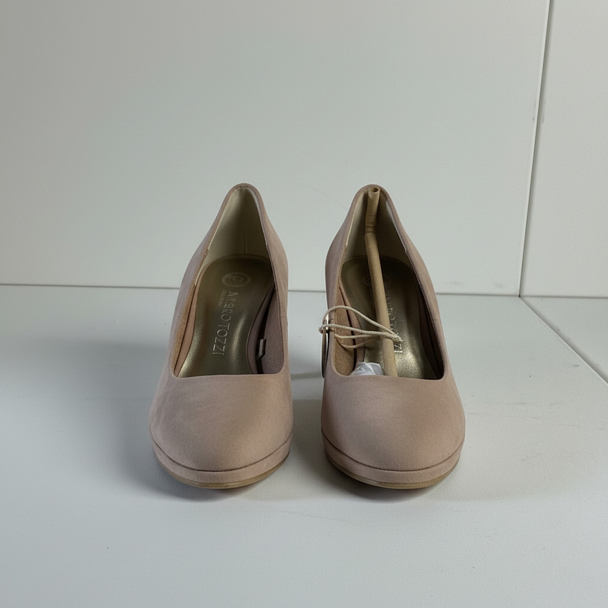 MARCO TOZZI Zapatos Tacón Bloque Clásicos Veganos Color Nude N° 37