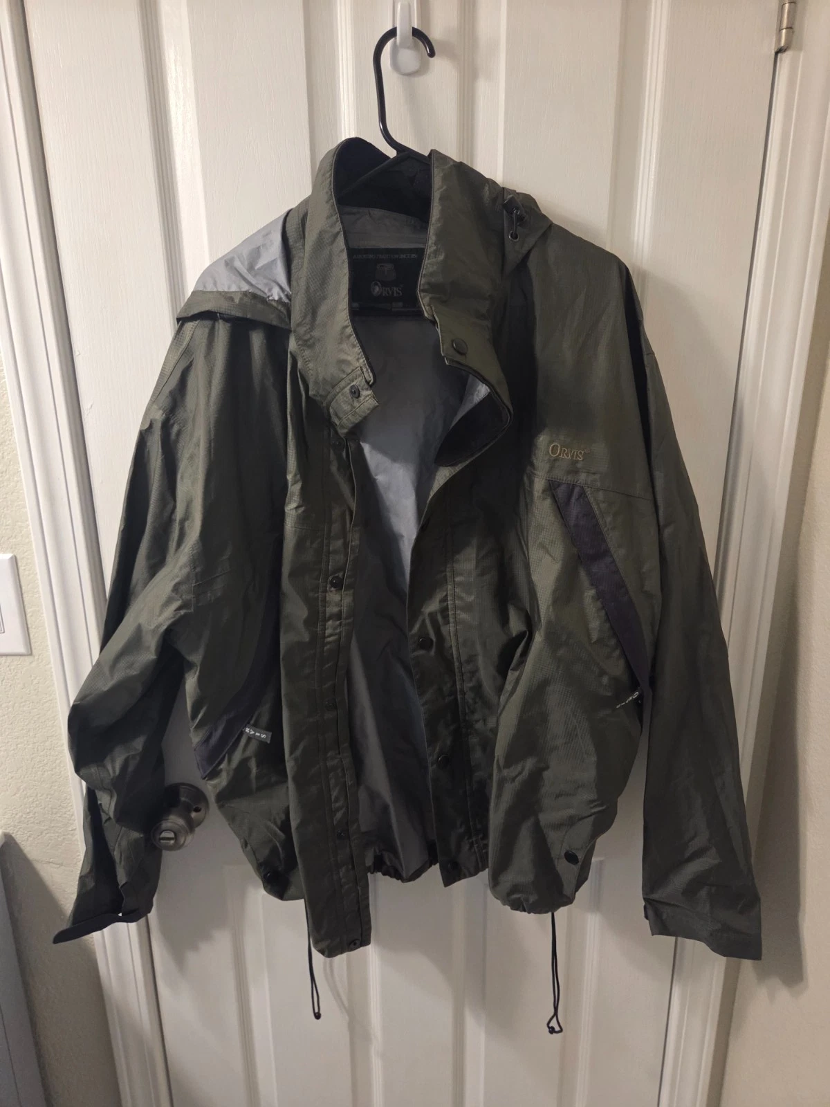 Orvis Ultralight Mens Nylon XXL Waterproof Jacket Green Hiking Fishing #S44
Opens in a new window or